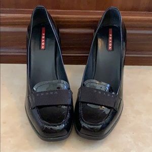 Prada loafer heel shoes